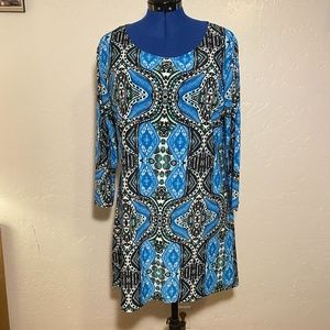 Flirty Pink asymmetrical blouse, size 2X.